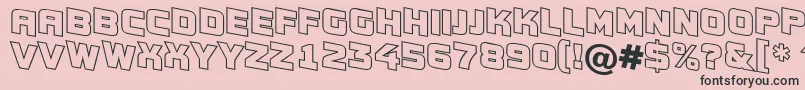 AConceptotitulspdnotl-Schriftart – Schwarze Schriften auf rosa Hintergrund