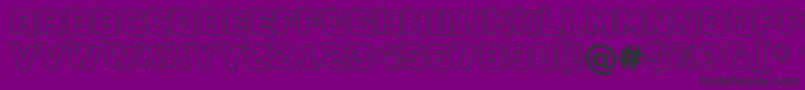 AConceptotitulspdnotl-Schriftart – Schwarze Schriften auf violettem Hintergrund