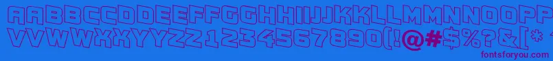 AConceptotitulspdnotl Font – Purple Fonts on Blue Background