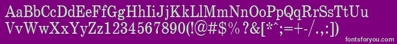 SchoolPlain.001.00185nh Font – Green Fonts on Purple Background