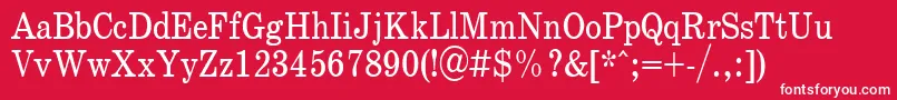 SchoolPlain.001.00185nh Font – White Fonts on Red Background