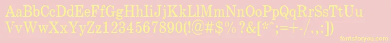 SchoolPlain.001.00185nh Font – Yellow Fonts on Pink Background