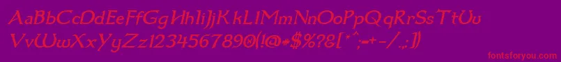 Dum1ital Font – Red Fonts on Purple Background