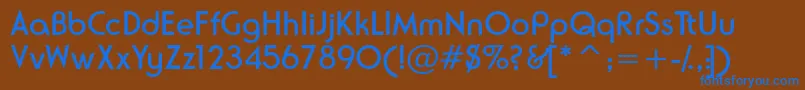 Weitere Informationen zur Neusessk-Schriftart Neusessk-Schriftart – Blaue Schriften auf braunem Hintergrund