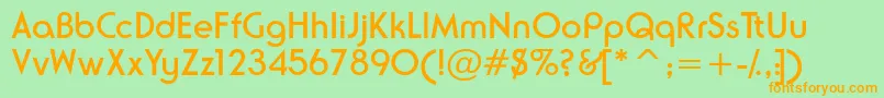 Neusessk Font – Orange Fonts on Green Background