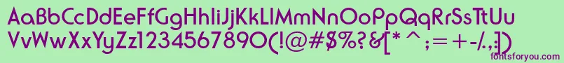 Neusessk Font – Purple Fonts on Green Background