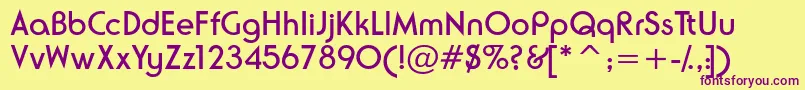 Neusessk Font – Purple Fonts on Yellow Background