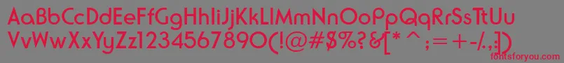 Neusessk-Schriftart – Rote Schriften auf grauem Hintergrund