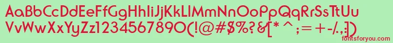 Neusessk Font – Red Fonts on Green Background