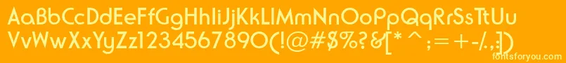 More about Neusessk Font Neusessk Font – Yellow Fonts on Orange Background