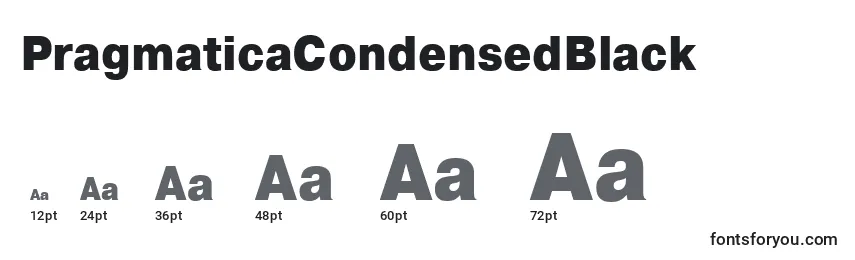 PragmaticaCondensedBlack Font Sizes