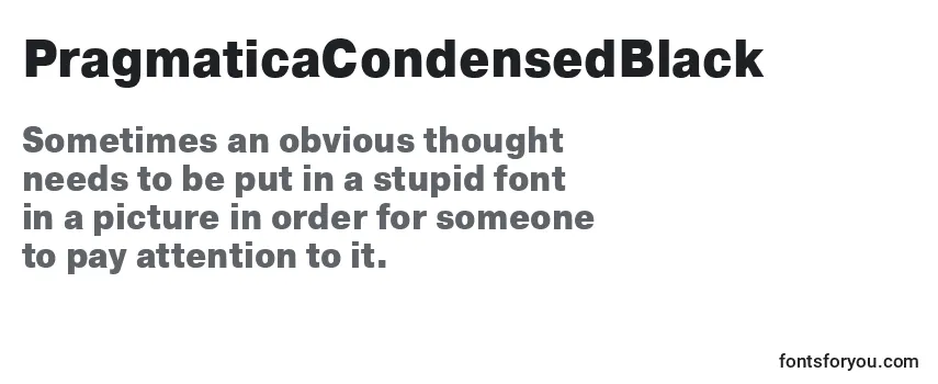 PragmaticaCondensedBlack Font