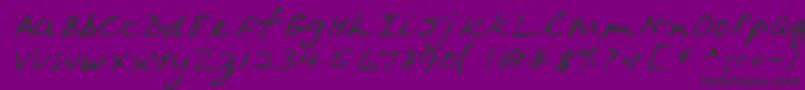 Lehn079-Schriftart – Schwarze Schriften auf violettem Hintergrund