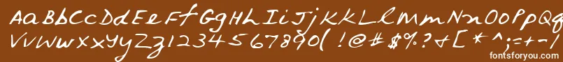 Шрифт Lehn079 – белые шрифты на коричневом фоне