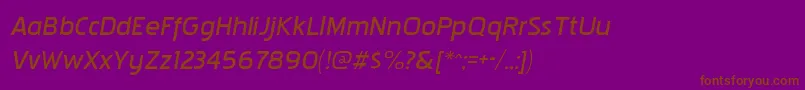 PakenhamxpbkItalic Font – Brown Fonts on Purple Background