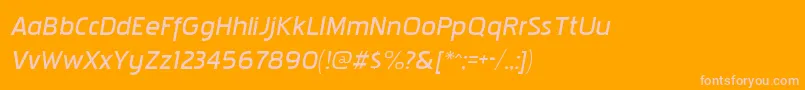 フォントPakenhamxpbkItalic – オレンジの背景にピンクのフォント