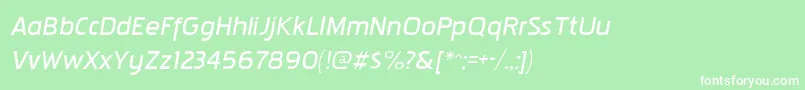 PakenhamxpbkItalic Font – White Fonts on Green Background
