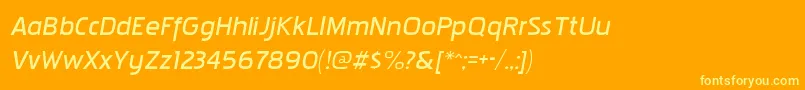 fuente PakenhamxpbkItalic – Fuentes Amarillas Sobre Fondo Naranja