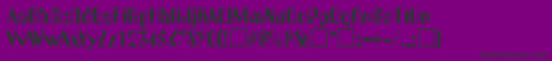 AmeliaRegular Font – Black Fonts on Purple Background