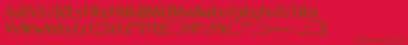 AmeliaRegular Font – Brown Fonts on Red Background