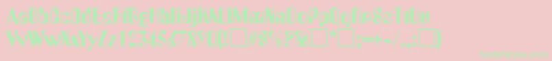 AmeliaRegular Font – Green Fonts on Pink Background