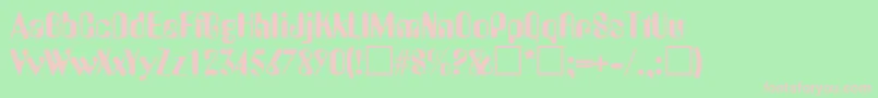 AmeliaRegular Font – Pink Fonts on Green Background