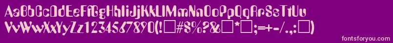AmeliaRegular Font – Pink Fonts on Purple Background