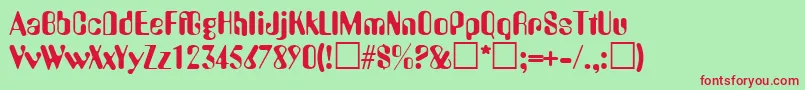 AmeliaRegular Font – Red Fonts on Green Background