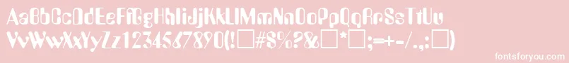 AmeliaRegular Font – White Fonts on Pink Background