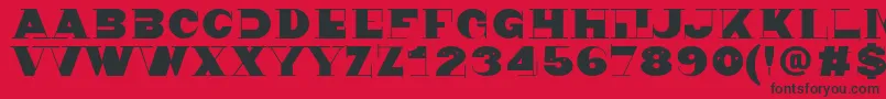 Nonsen72 Font – Black Fonts on Red Background