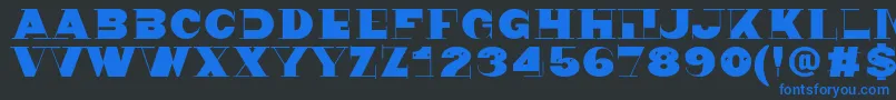 Nonsen72 Font – Blue Fonts on Black Background