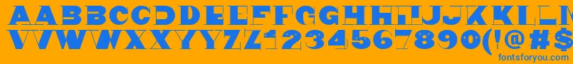 Nonsen72 Font – Blue Fonts on Orange Background