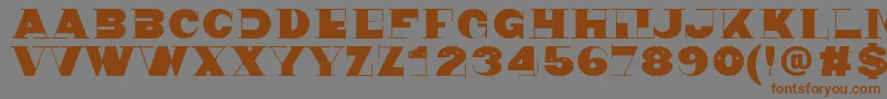 Nonsen72 Font – Brown Fonts on Gray Background