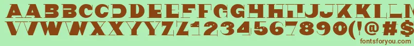 Nonsen72 Font – Brown Fonts on Green Background