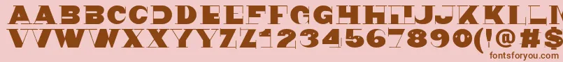 Nonsen72 Font – Brown Fonts on Pink Background