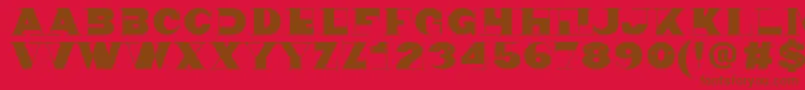 Nonsen72 Font – Brown Fonts on Red Background