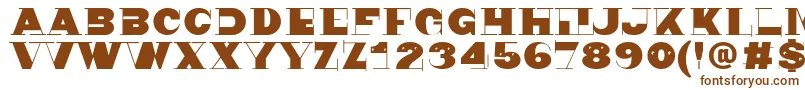 Nonsen72-Schriftart – Braune Schriften auf weißem Hintergrund
