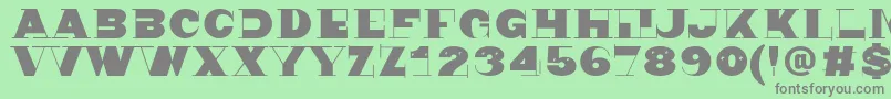 Nonsen72 Font – Gray Fonts on Green Background