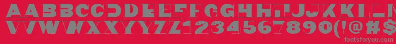 Nonsen72 Font – Gray Fonts on Red Background