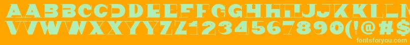Nonsen72 Font – Green Fonts on Orange Background