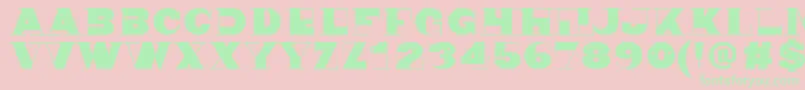 Nonsen72 Font – Green Fonts on Pink Background