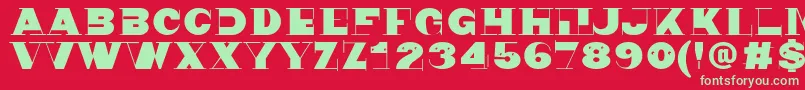 Nonsen72 Font – Green Fonts on Red Background