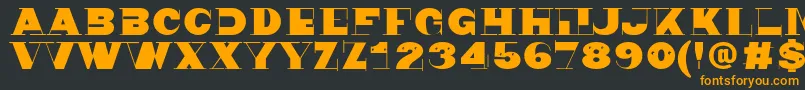 Nonsen72 Font – Orange Fonts on Black Background