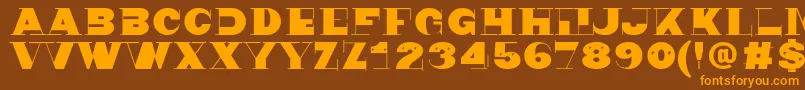 Nonsen72 Font – Orange Fonts on Brown Background