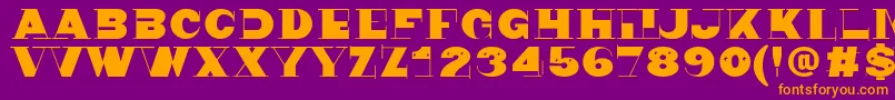 Nonsen72 Font – Orange Fonts on Purple Background