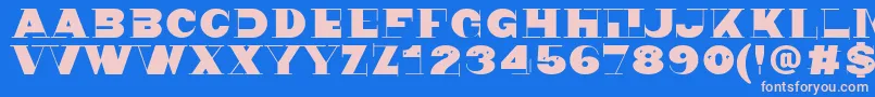 Nonsen72 Font – Pink Fonts on Blue Background