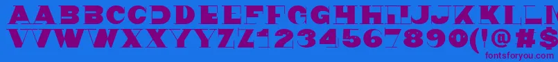 Nonsen72 Font – Purple Fonts on Blue Background