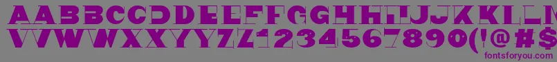 フォントNonsen72 – 紫色のフォント、灰色の背景