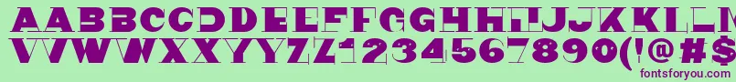 Nonsen72-Schriftart – Violette Schriften auf grünem Hintergrund