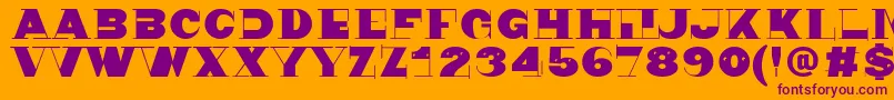 Czcionka Nonsen72 – fioletowe czcionki na pomarańczowym tle